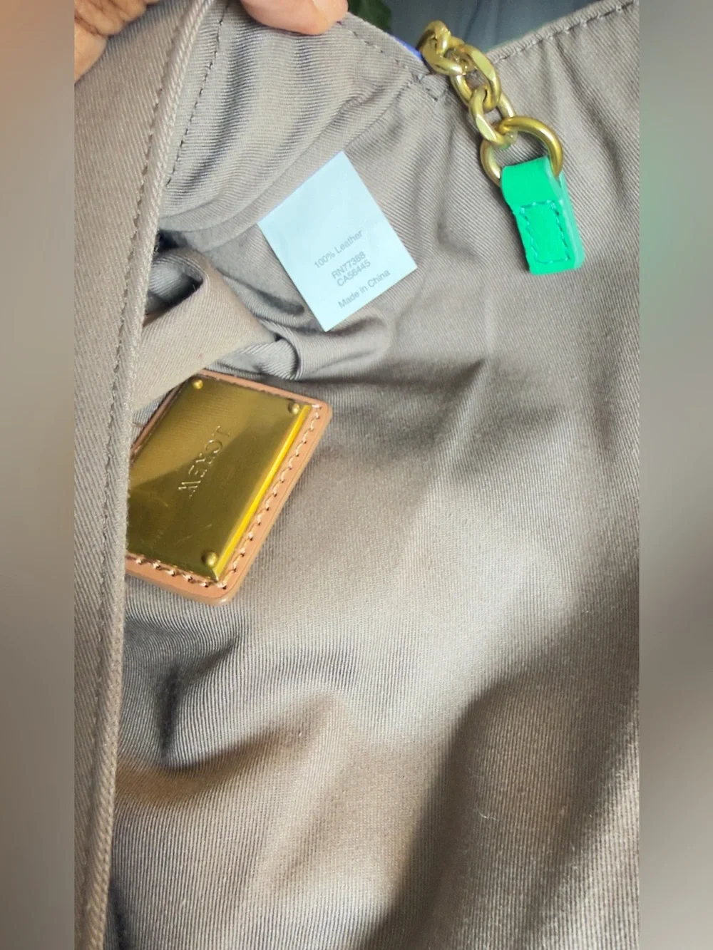J.Crew Invitation Pebbled Leather Colorblock Envelope Clutch Chain Bag Blue Gree